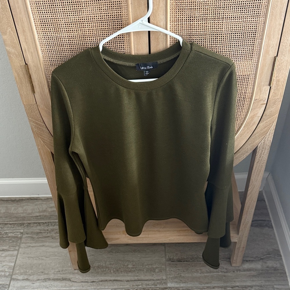 Lea & Viola Olive Long Sleeve Top